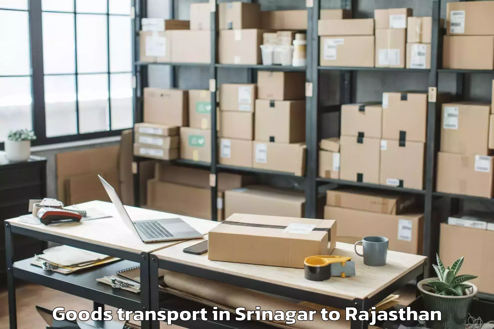 Book Srinagar to Dungarpur Goods Transport Online